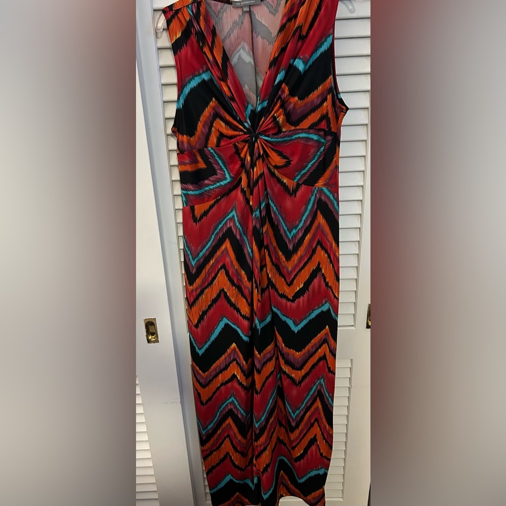 Ny Collection Multi Colored Maxi Dress size L